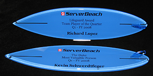Acrylic Surfboard Trophies & Awards